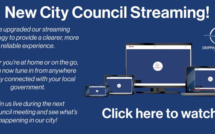 graphic on city council streaming